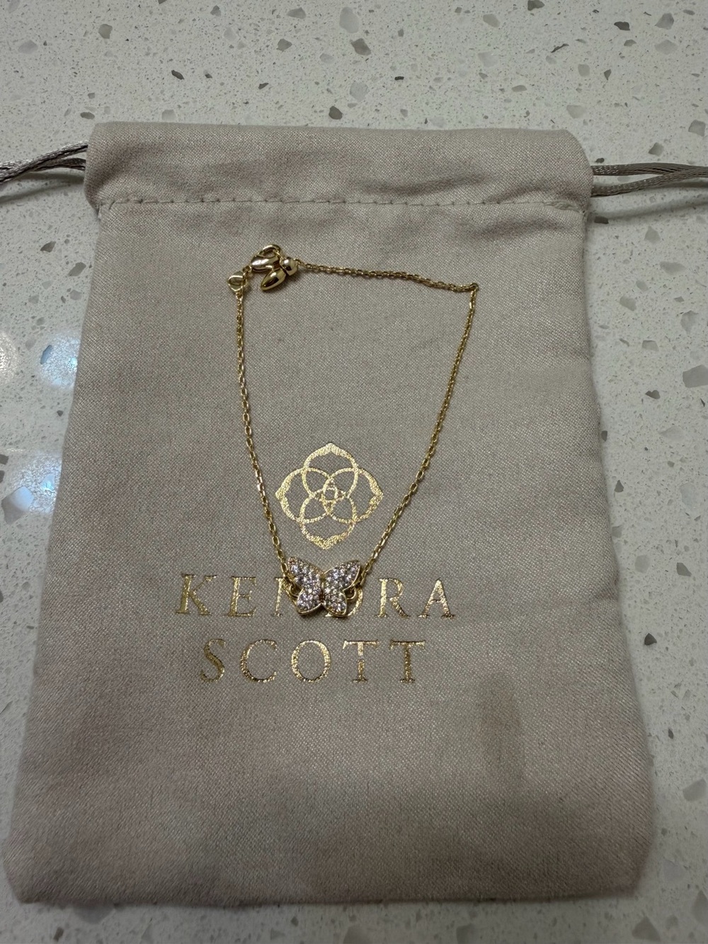 Kendra Scott Gold Butterfly Pendant Bracelet